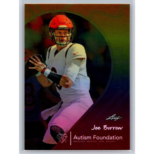 2023 Leaf Autism Foundation #9 Joe Burrow Cincinnati Bengals