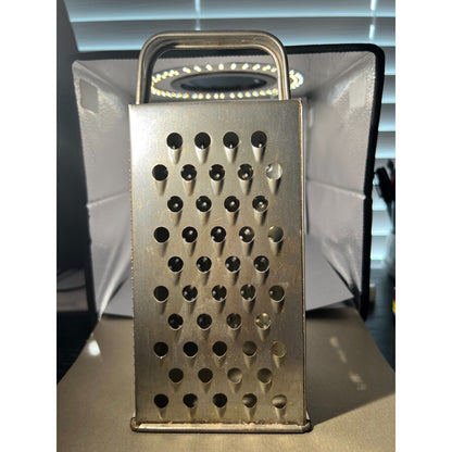 Vintage Rustic Cheese Grater 4 Sided Metal Shredder 9" x 4.25" x 3.25"