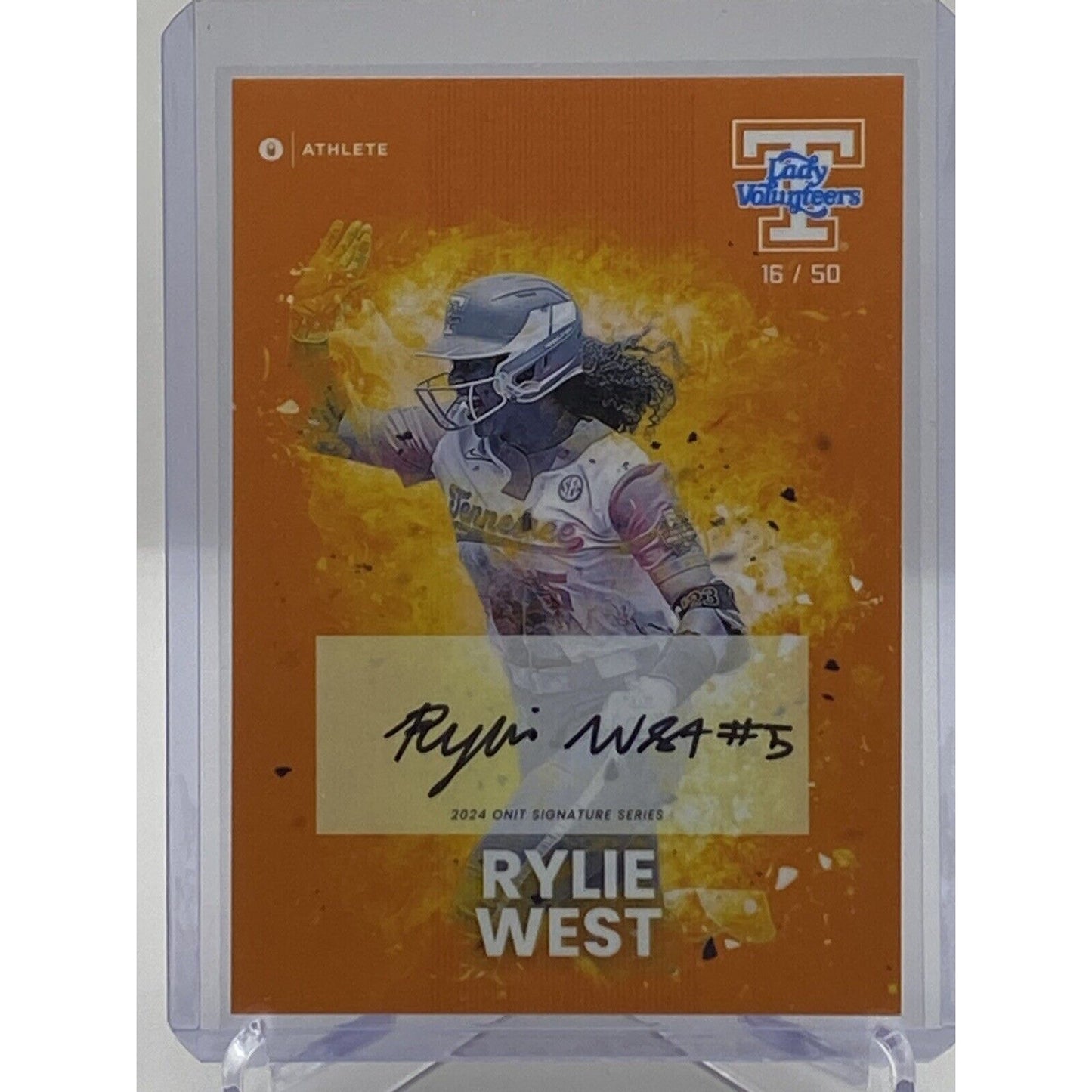 Rylie West Tennessee Volunteers 2024 Onit Athlete Softball Auto 16/50 Autograph