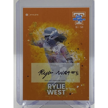 Rylie West Tennessee Volunteers 2024 Onit Athlete Softball Auto 16/50 Autograph