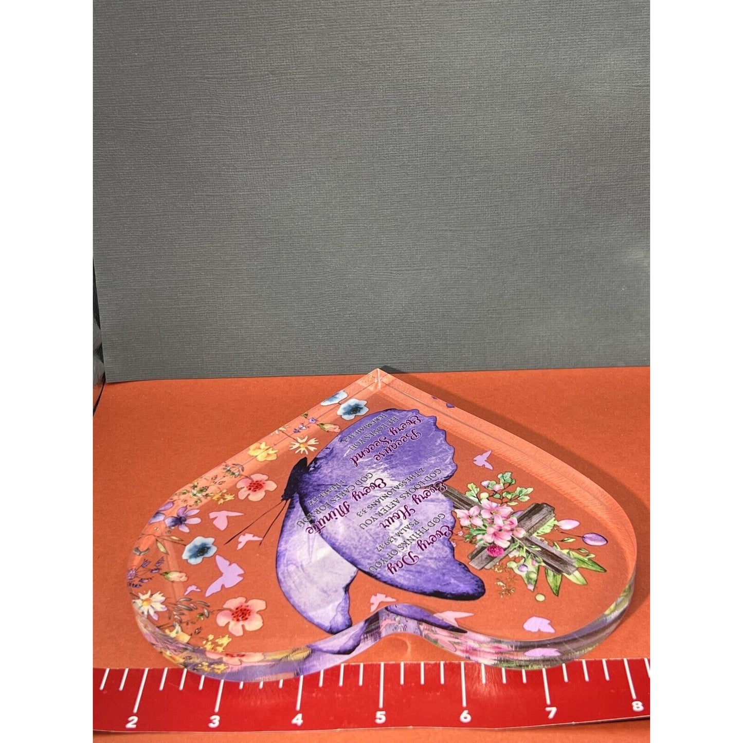 Heart Shaped Inspirational Religious Gift Acrylic