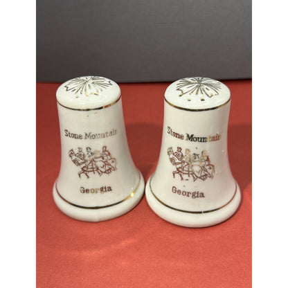 Salt and Pepper Shakers Stone Mountain Georgia Souvenir 2.5" tall Ceramic