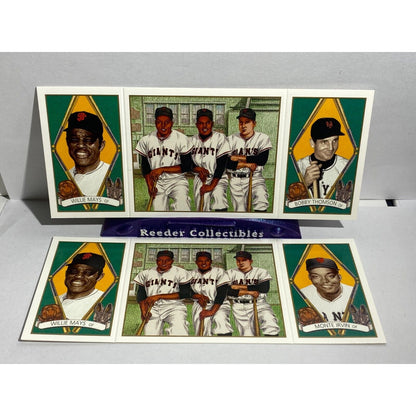 Bobby Thomson Willie Mays Monte Irvin 1993 Upper Deck BAT Tri Fold SF Giants