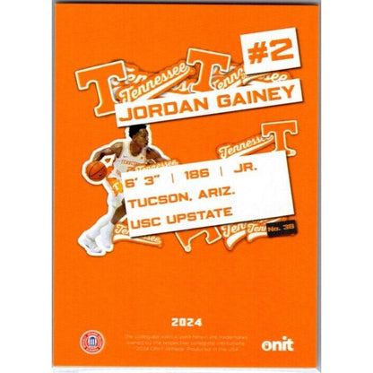 23-24 Onit Jordan Gainey Tennessee Volunteers Sticker Series