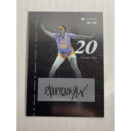 Tamari Key auto 30/50 2024 Onit Athlete Tennessee Lady Vols basketball