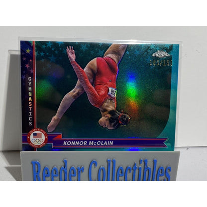 2024 Topps Chrome US Olympics #139 Konnor McClain Aqua Refractor 183/199