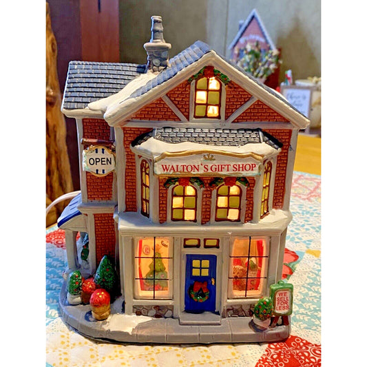 2013 Holiday Time Walton's Gift Shop WORKS with Original Box See Video