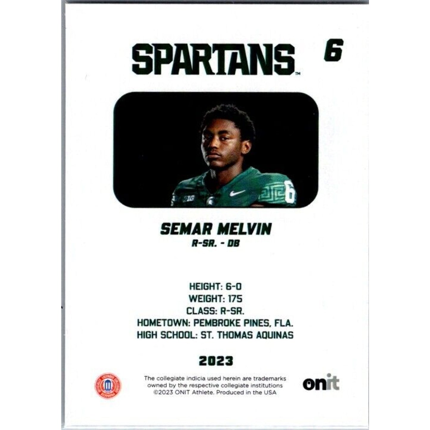 2023 Onit Football Brandon Lewis Michigan State Spartans