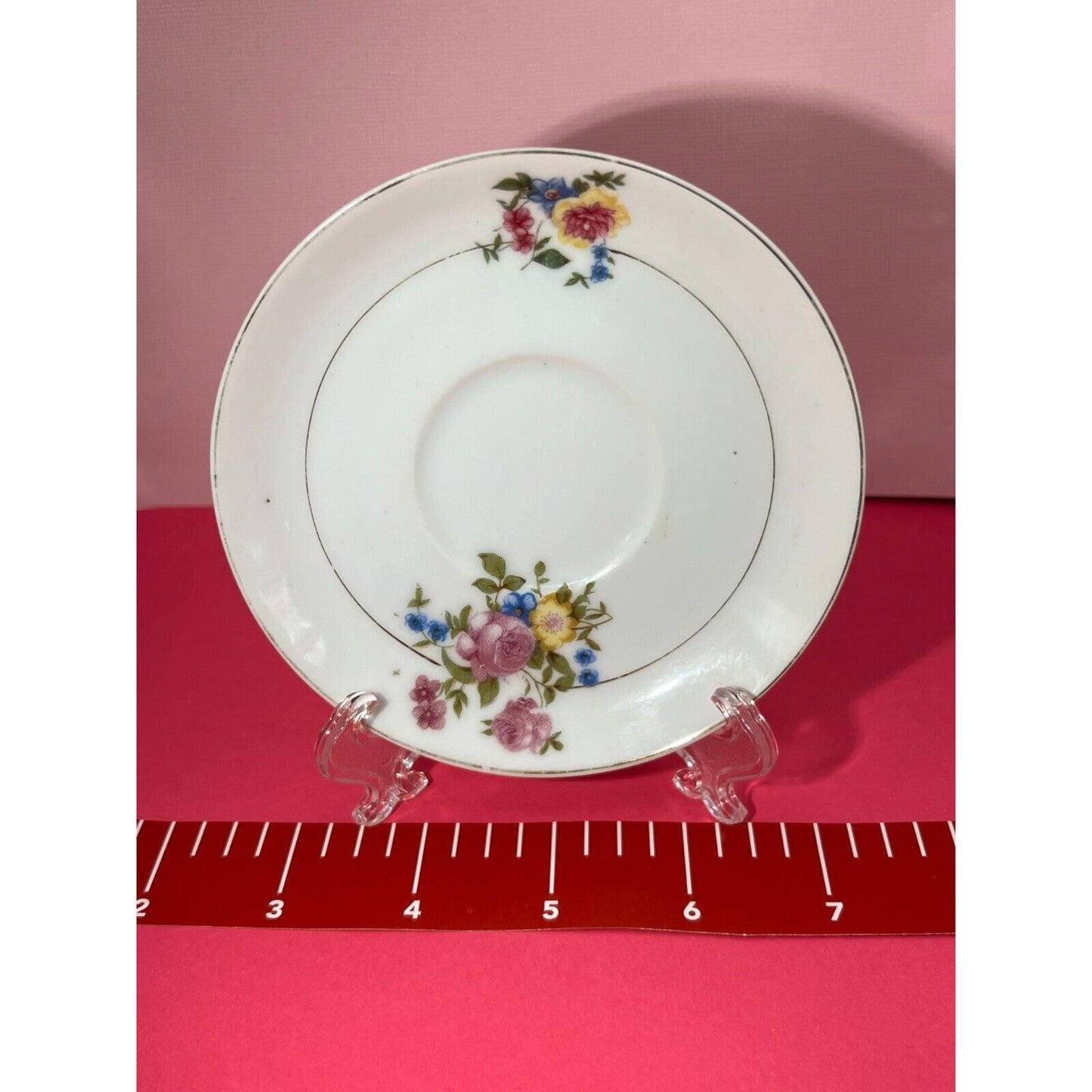 Floral Tea Cup & 4.5" Saucer Made in Occupied Japan