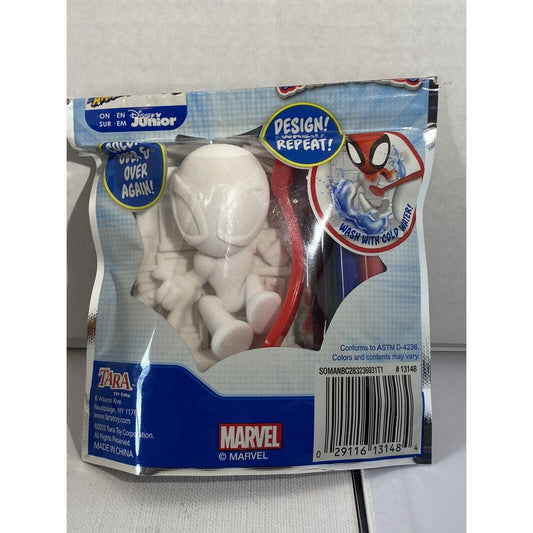 Marvel Spidey and Amazing Friends Design A Vinyl Figure w 3 Markers New washable