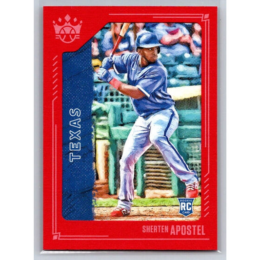 2021 Diamond Kings #67 Sherten Apostel Texas Rangers Red Frame