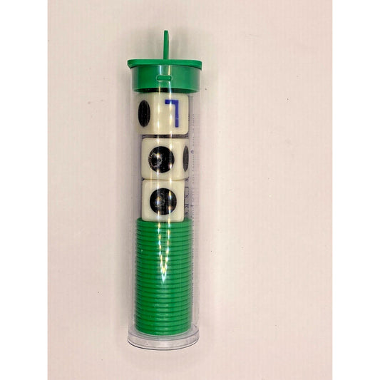 The Original LCR Left Center Right Dice Game In a Tube Green