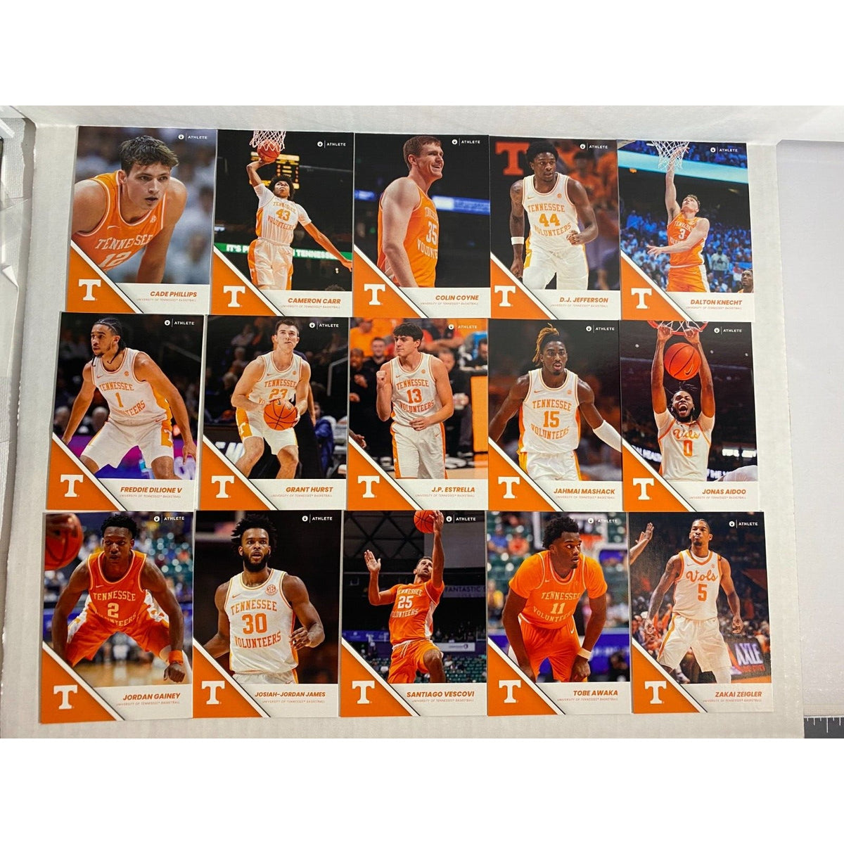 2024 Tennessee Volunteers Basketball Onit Complete Base Set