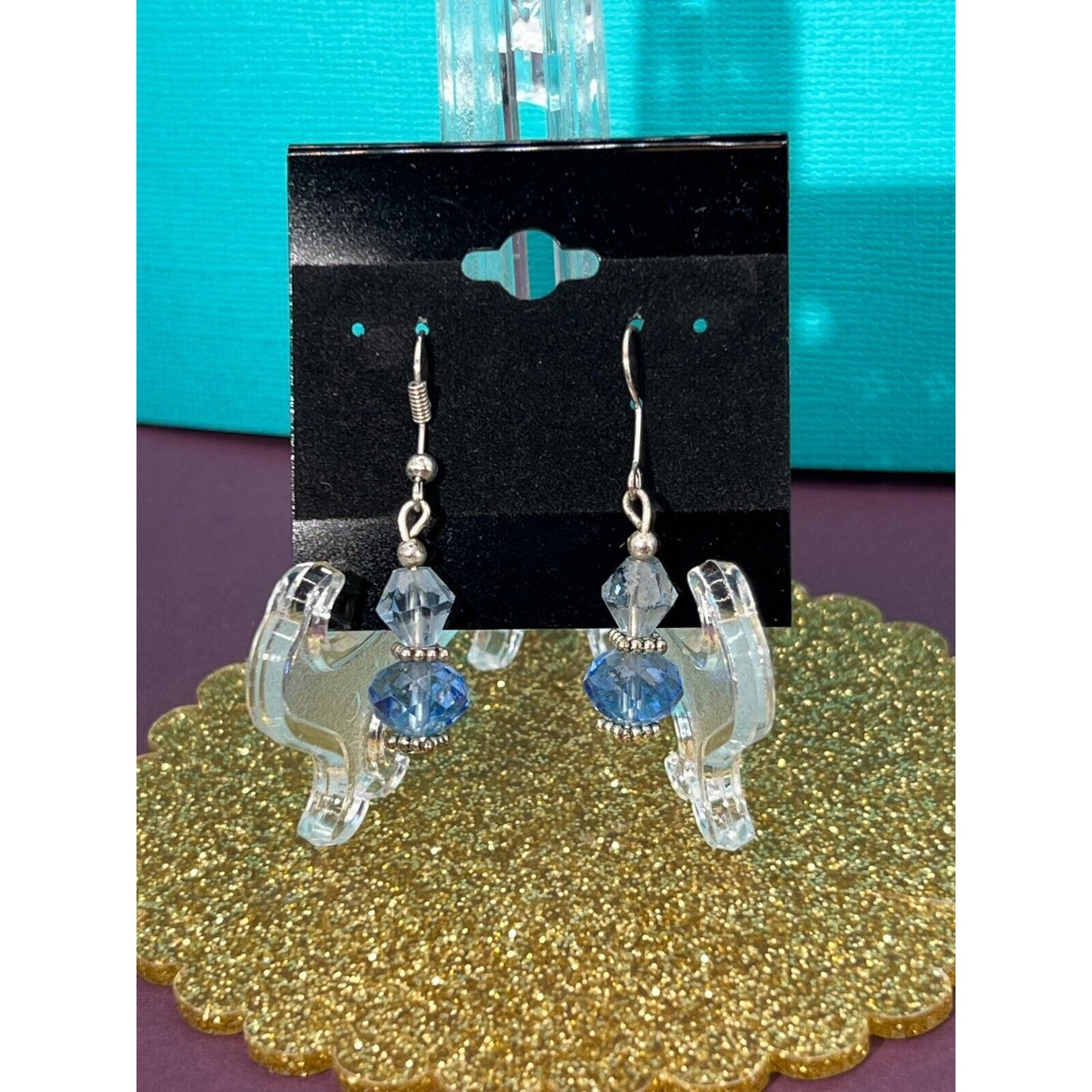 Light Blue Earrings Set Estate Sale Jewelry