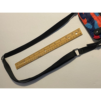 Sondra Roberts Squared Camo Red Blue Cross Body