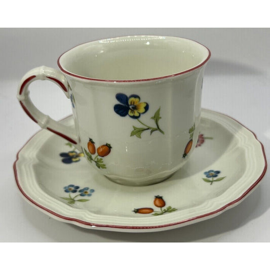 Villeroy & Boch Petite Fleur Porcelain Tea Cup and Saucer Set