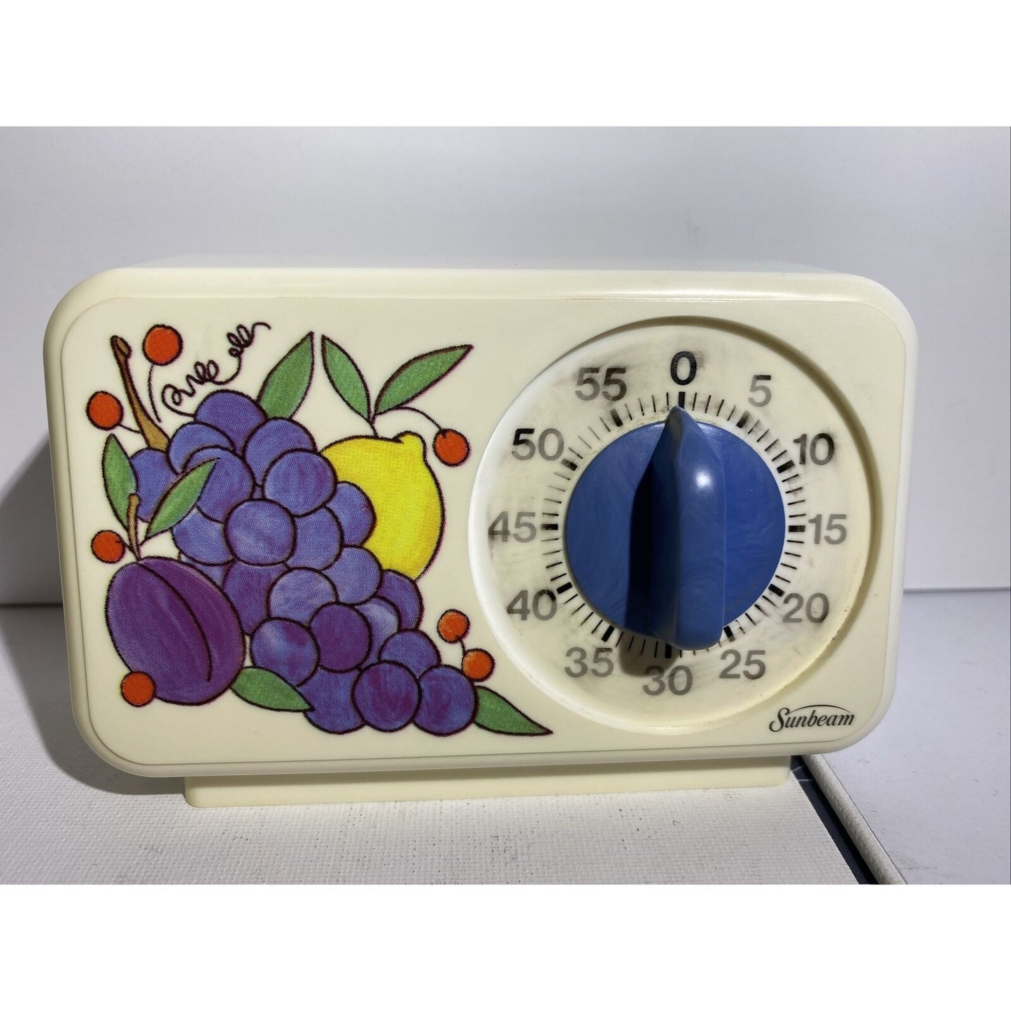 Sunbeam Vintage 60 Minute Timer Grapes Kitchen Baking Timer Works