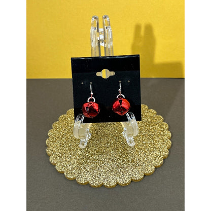 Red Christmas Jingle Bell Earrings