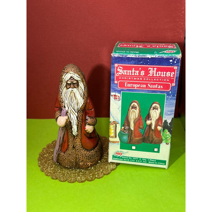 1993 European Santa Claus Figurine Santa's House Christmas Collection w/ OG Box