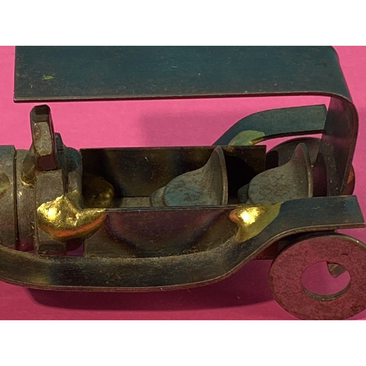 Vintage Spark Plug Automobile Metal Toy 4 Inch Car Collectible