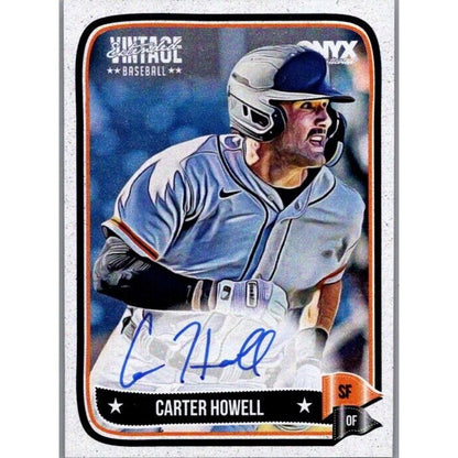 2024 Onyx Vintage Extended #VACAHO Carter Howell San Francisco Giants Auto