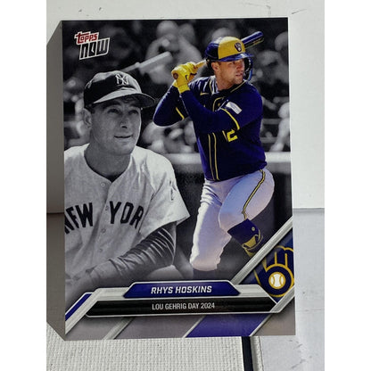 Lou Gehrig Day 2024 #LGD-21 Rhys Hoskins Milwaukee Brewers