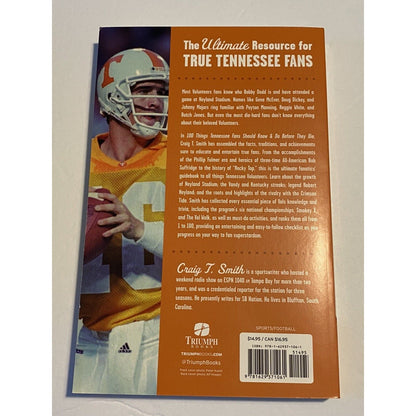 100 Things Tennessee Fans Should Know & Do - Paperback, by Smith Craig T. - Good