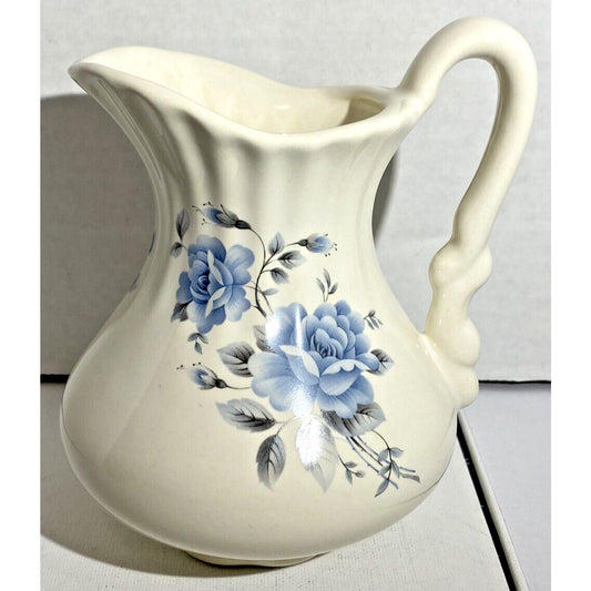 Beautiful Athena Blue Flowered Creamer Pre-owned 5.5" tall