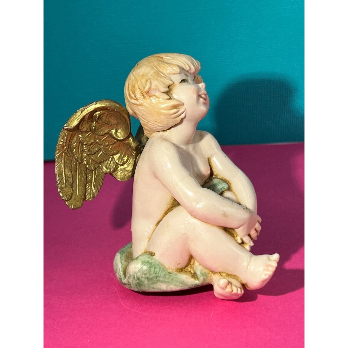 Fontanini Simonetti 1994 Smiling Sitting Cherub Angel Figurine DEP Italy #976