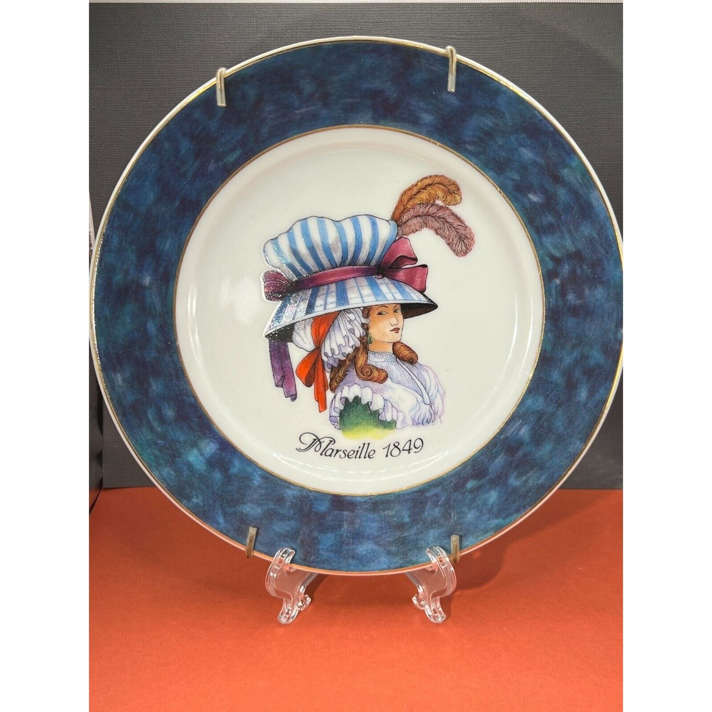 1855 Email de Linoges - I Godinger - Marseille 1849 - Decorative Plate w/hanger