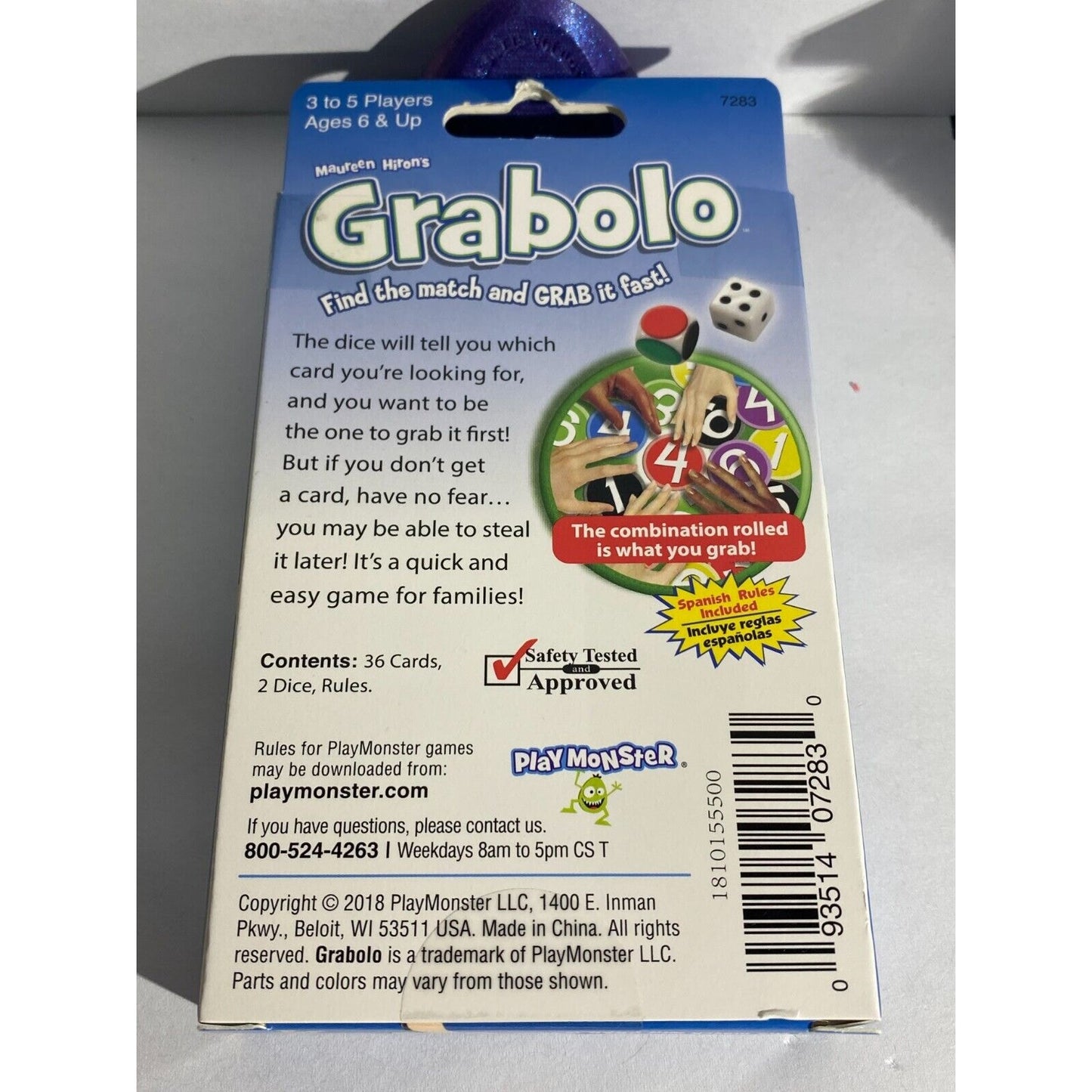 PlayMonster Grabolo Card Game - Fast-Grabbing Family Fun, 3-5 Players Ages 6+
