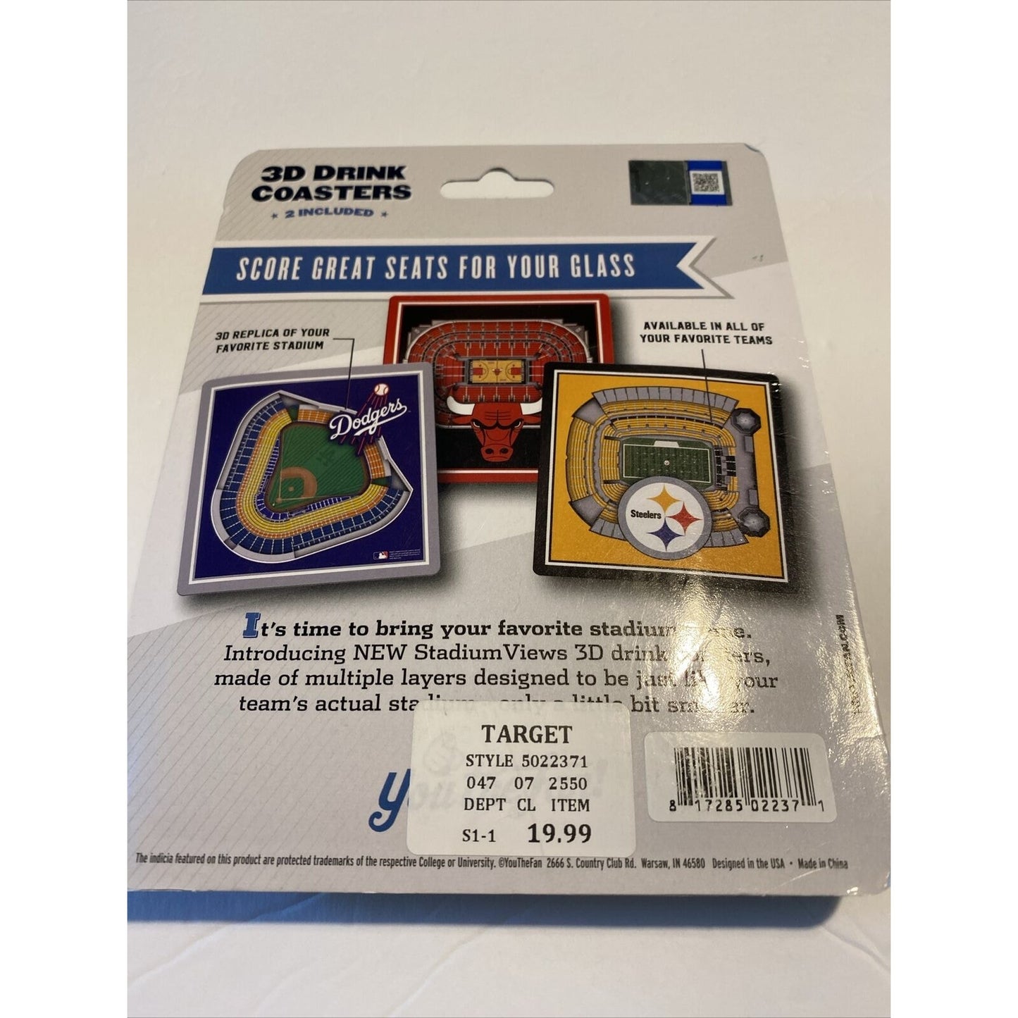 You the Fan! 3D Stadium Views Coasters Tennessee Volunteers Football 2 Pack