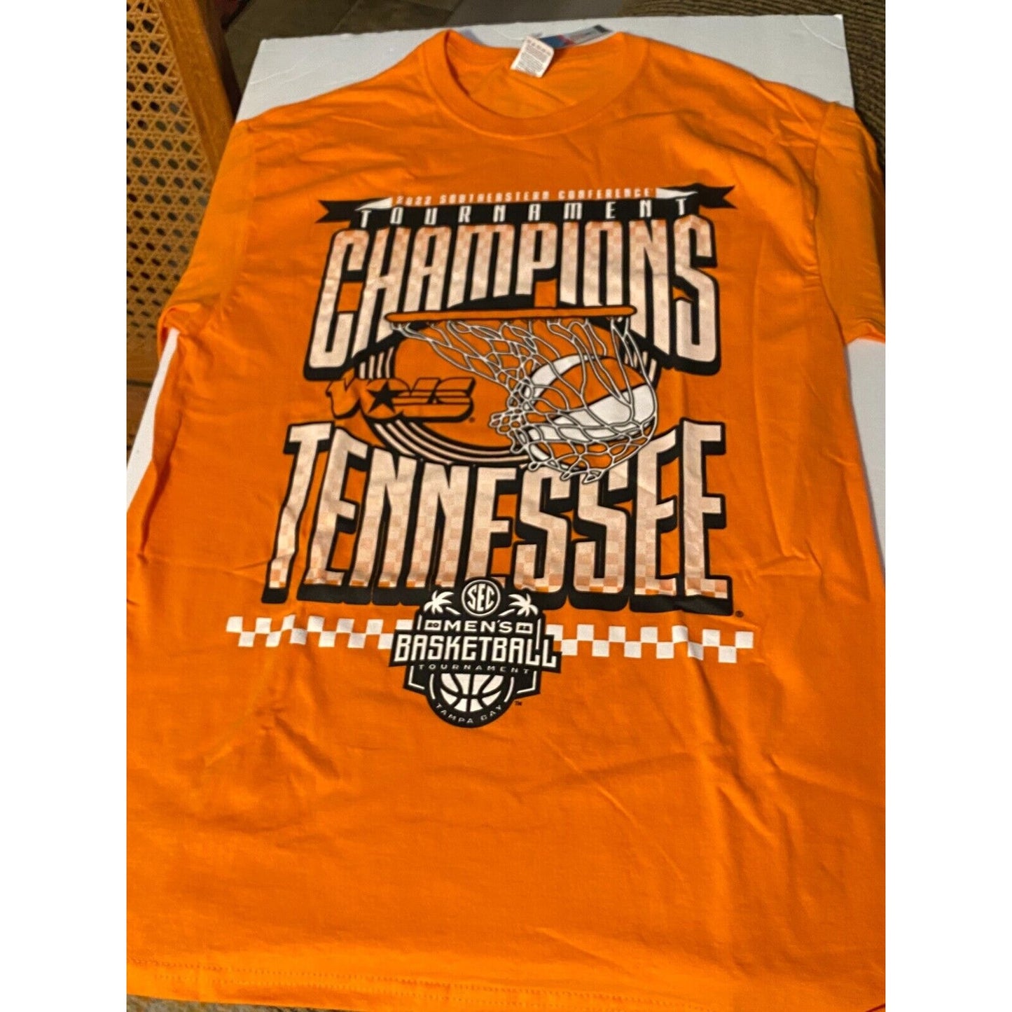 Tennessee Volunteers T-Shirt Mens Basketball Tournament Champions NWT Adult M