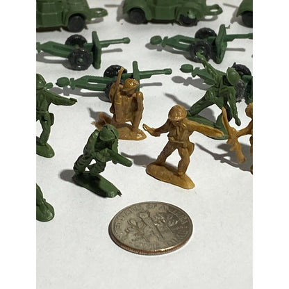 Miniature Army Men Vintage Tanks Infantry Trucks Artillery Plastic