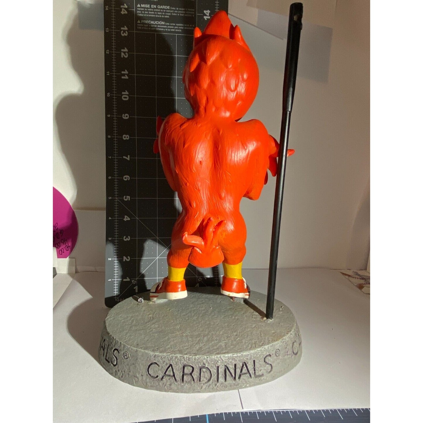 Louisville Cardinals Statue Figure with metal flag