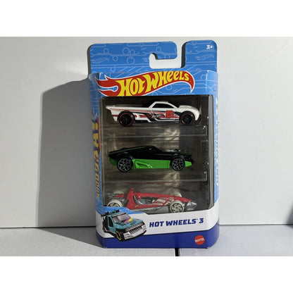 Hot Wheels 3 Pack 1:64 Scale Porsche, Chevrolet Volt, Koenigsegg Gemera