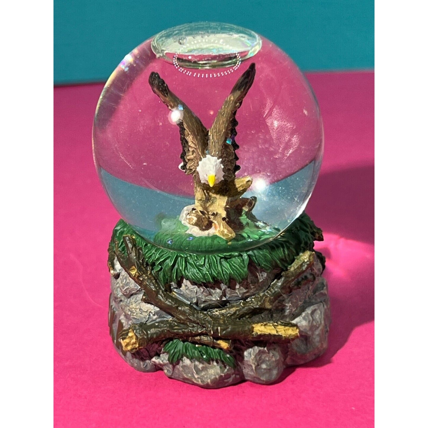 Eagle in Nest Snow Globe Westland Giftware #1264 - Alaska Snowglobe