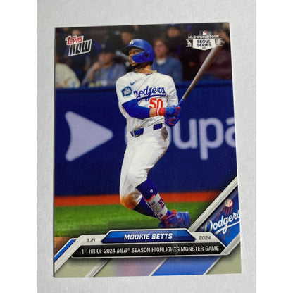 Mookie Betts - 2024 MLB TOPPS NOW® Card 5 - PR: 1209