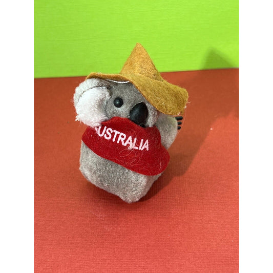 Vintage Koala Clip On Pencil Hugger Mini Plush 80's Australia Souvenir