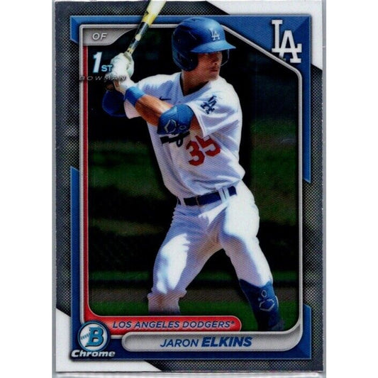 2024 Bowman Chrome Prospects #BP-106 Jaron Elkins Los Angeles Dodgers