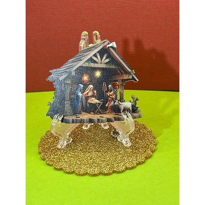 Nativity Christmas Hanging Ornament Translucent Acrylic Back AC1587