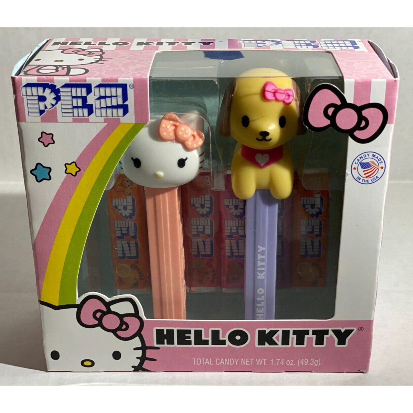 Hello Kitty and Puppy dual Pez Dispensers