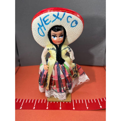 Mexican Folk Art Figurines Man and Woman Traditional Clothing