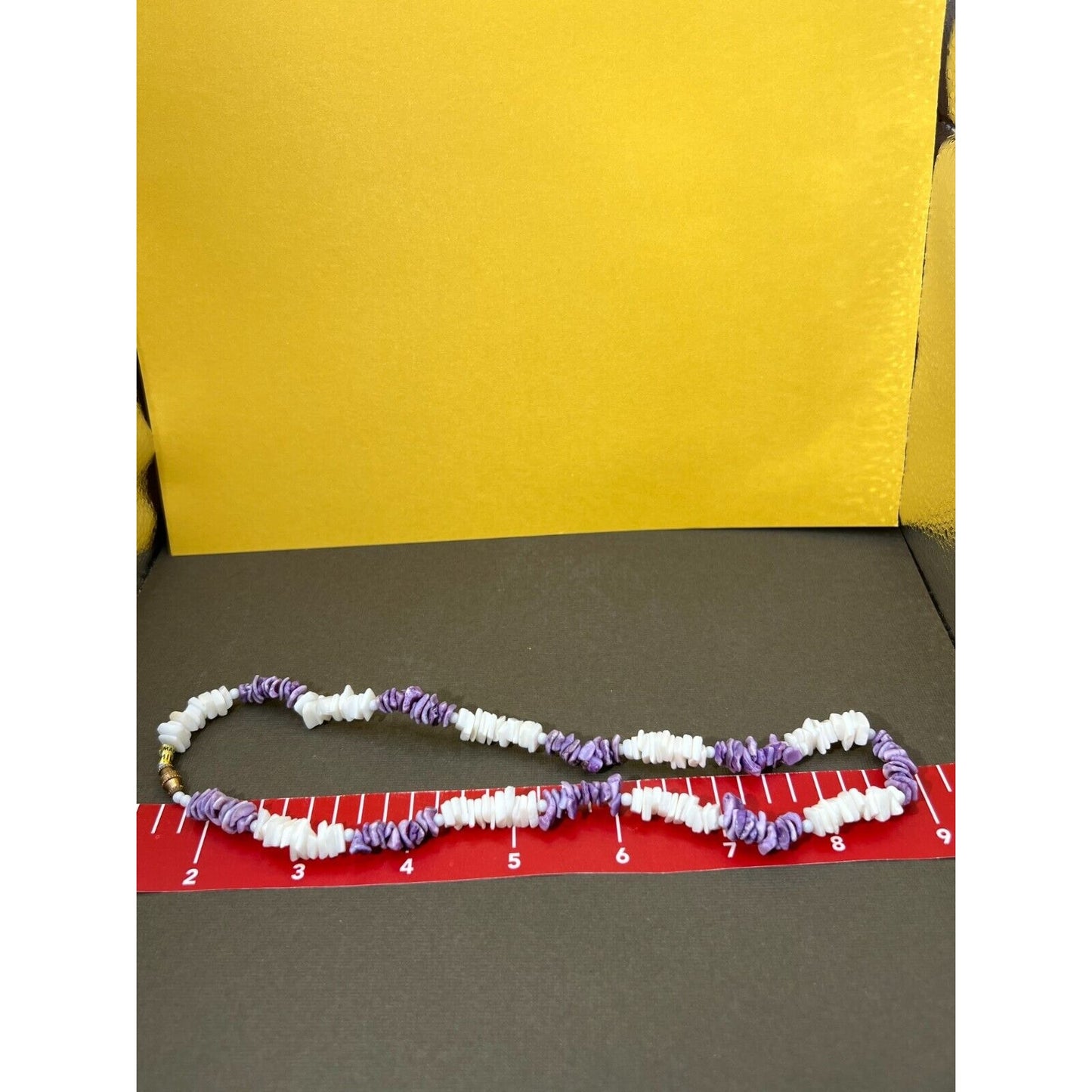 Pucca Puka Shell Necklace White & Lavender