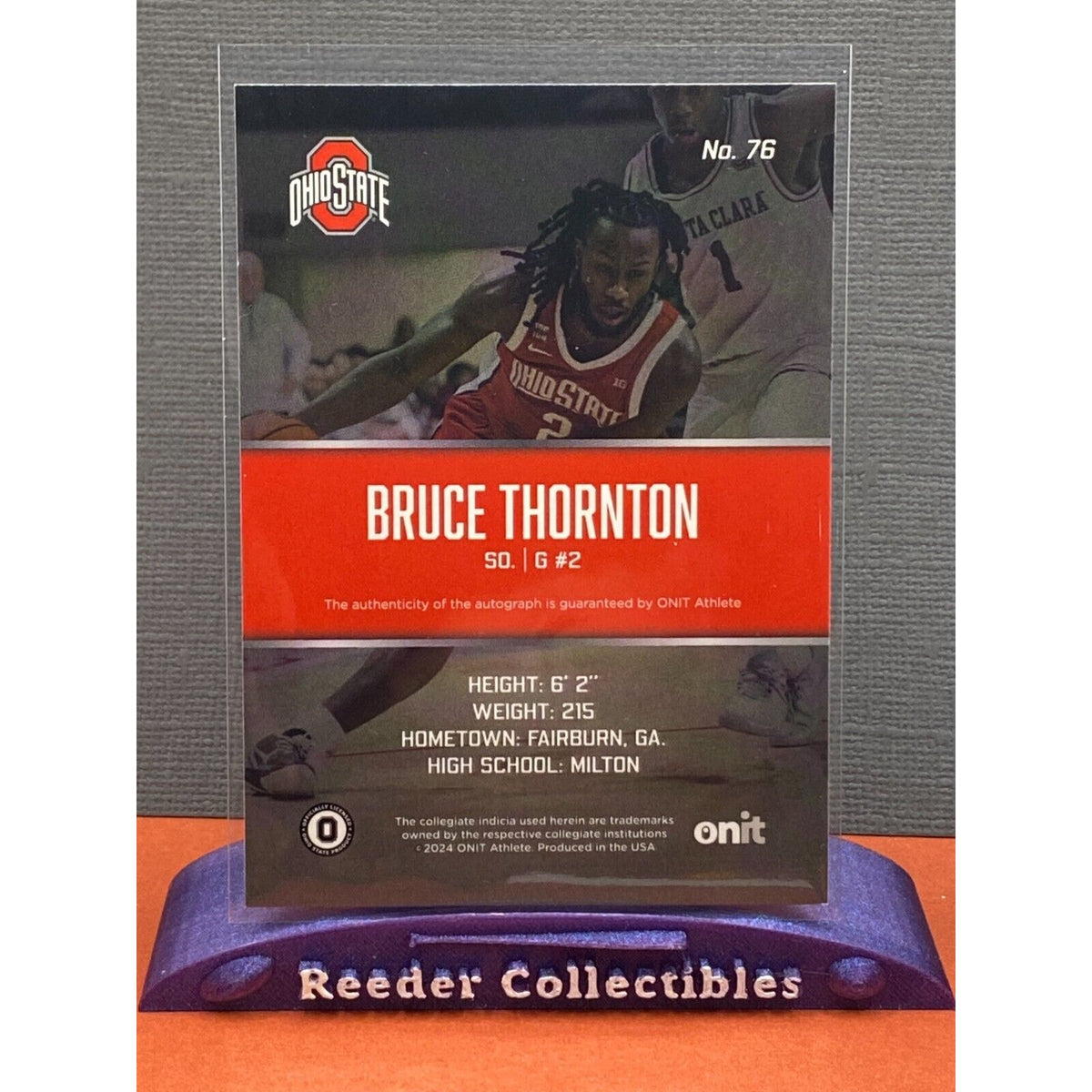 Bruce Thornton 2023-2024 Onit #81 65/85 Autograph Ohio State Buckeyes Auto