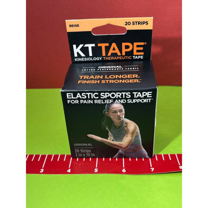 KT Tape Cotton Elastic Kinesiology Athletic Tape 20 Count 10” Precut Strips