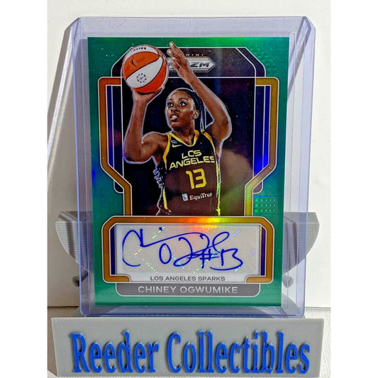 2022 Panini WNBA Prizm Signatures Prizms Green #SG-COG Chiney Ogwumike Auto