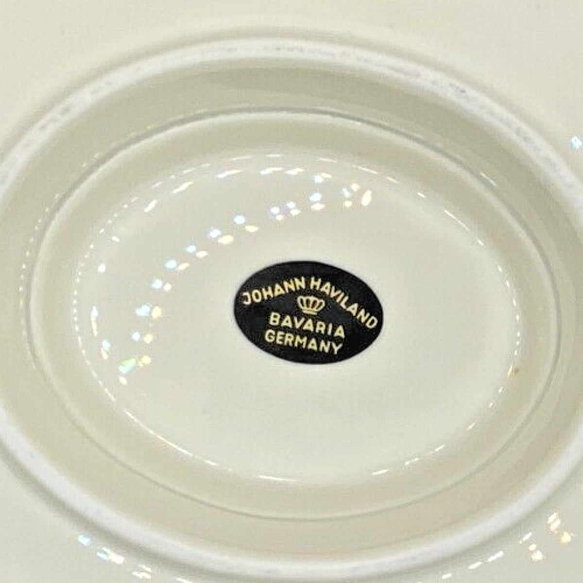Johann Haviland Bavaria Germany Fine China Gravy Boat with Attached Underplate.