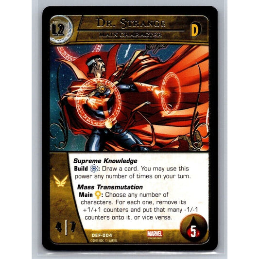 DR. STRANGE 2015 Upper Deck VS System Marvel PCG Gold Foil Rare #DEF-004