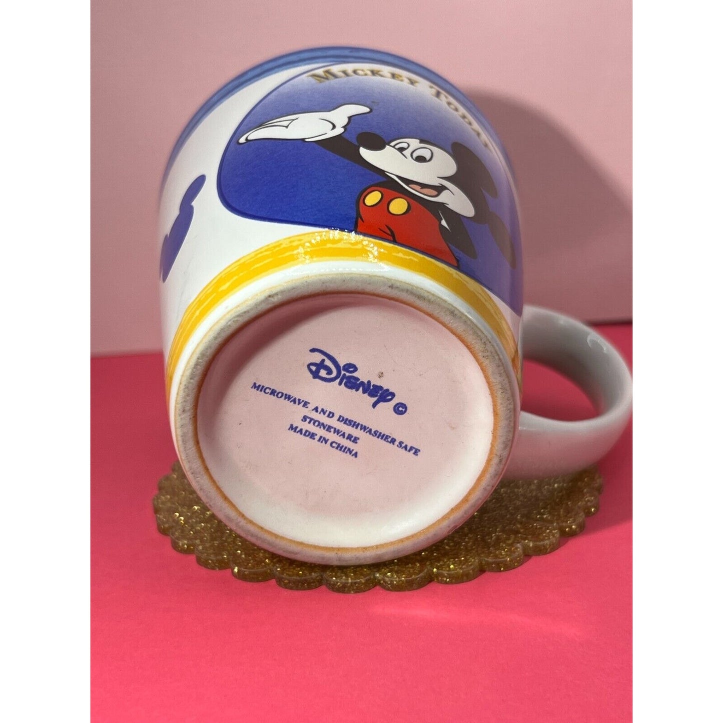 Walt Disney Series Through The Years Mickey Today Coffee Mug small chip bottom